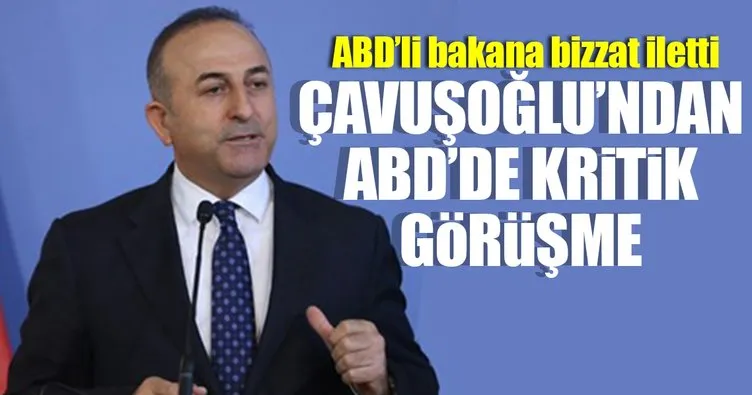 Dışişleri Bakanı Mevlüt Çavuşoğlu’ndan ABD’de kritik görüşme!