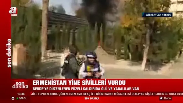 Son dakika! Ermenistan'dan kalleş saldırı! Azerbaycan Berde'deki dehşet anları canlı yayında... | Video