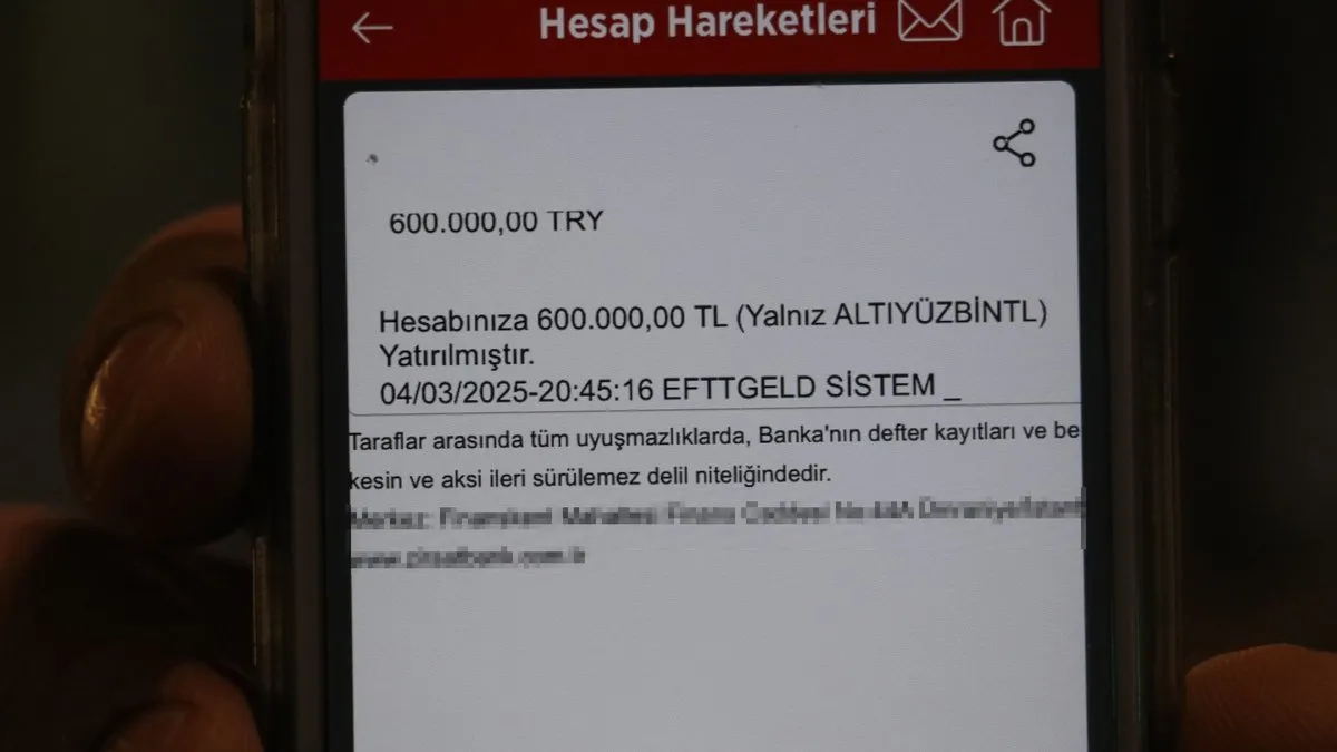 600 TL’si 600 bin TL oldu! Banka hesabına girince gözlerine inanamadı!