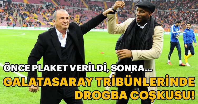 Galatasaray tribünlerinde Didier Drogba coşkusu