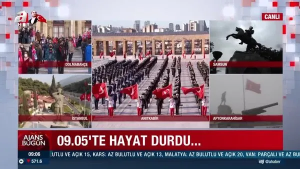 Devlet erkanı Anıtkabir'de... Atatürk'ü saygıyla anıyoruz. 9'u 5 geçe Türkiye'de hayat durdu | Video