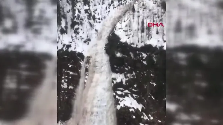 Rize Ayder'de çığ düşme anı kamerada