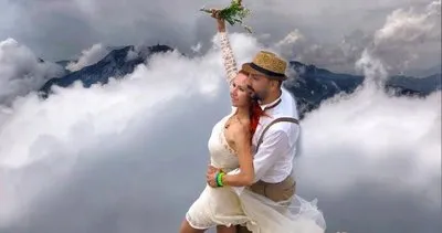Yer Antalya: Dağın zirvesinde evlendiler! İşte genç çiftin aşk hikayesi