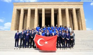 Avrupa şampiyonu Anadolu Efes’ten Anıtkabir’e ziyaret