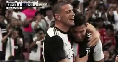 Juventus - Tottenham maçında Merih-Ronaldo sevinci sosyal medyayı salladı