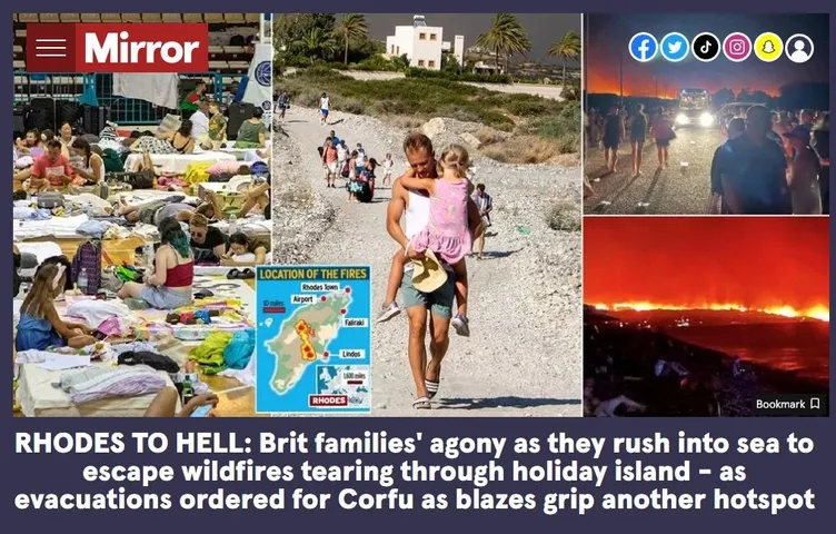 Yunanistan'da yangın kontrolden çıktı: Tahliyeler sürüyor! Daha da kötüleşebilir uyarısı...