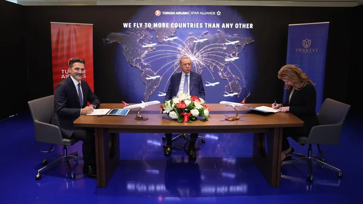 İmza törenine Başkan Erdoğan da katıldı! THY, Boeing'den 150 adet uçak satın alacak haber görseli