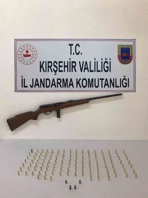 Kırşehir’de saldırı tüfeği ele geçirildi