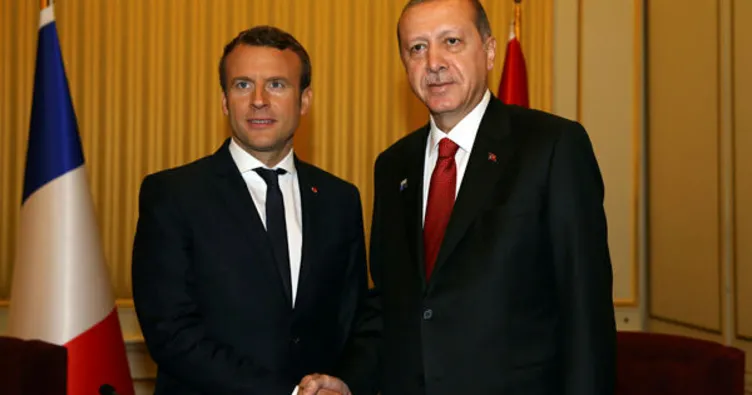 Cumhurbaşkanı Erdoğan, Macron ile görüştü