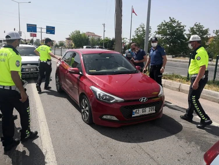 Konya’da dehşete düşüren olay! Çocuğuyla kaçan anneyi polisler kapanla durdurdu
