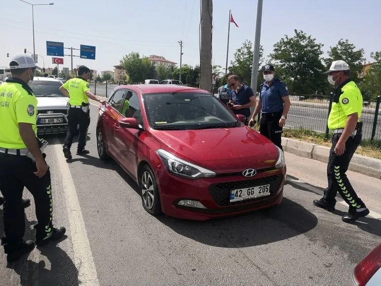 Konya'da dehşete düşüren olay! Çocuğuyla kaçan anneyi polisler kapanla durdurdu