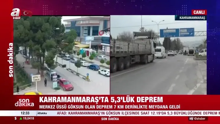 SON DAKİKA: Kahramanmaraş Göksun'da 5,3 büyüklüğünde deprem! | Video