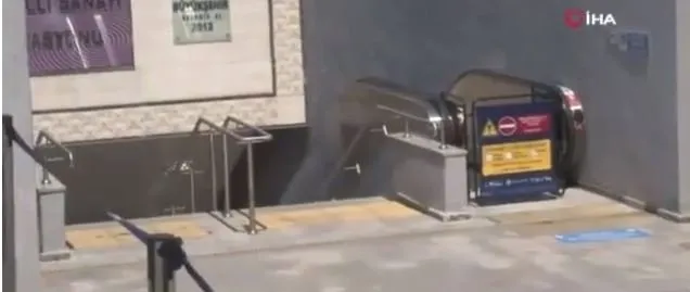 SON DAKİKA: Metro istasyonu yürüyen merdivenine binen kadın, dehşeti yaşadı