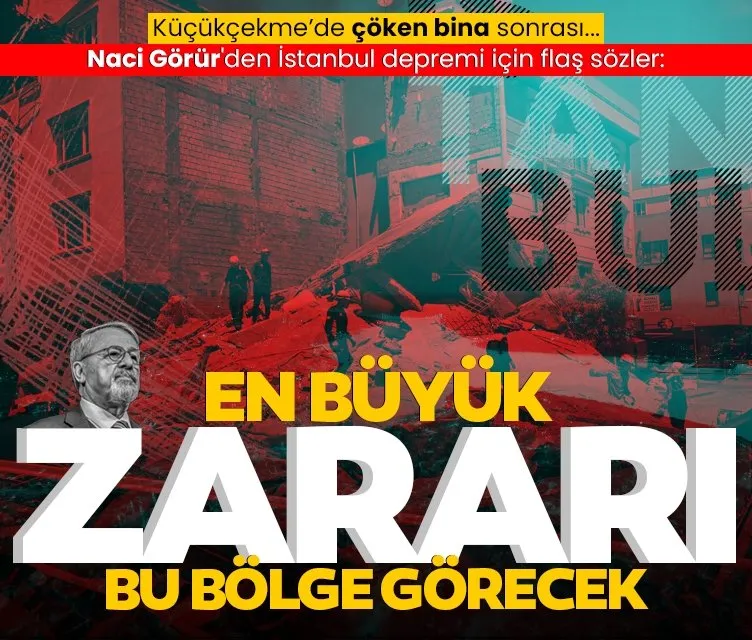 Naci Görür’den İstanbul depremi için flaş sözler: En çok zararı bu bölge görecek
