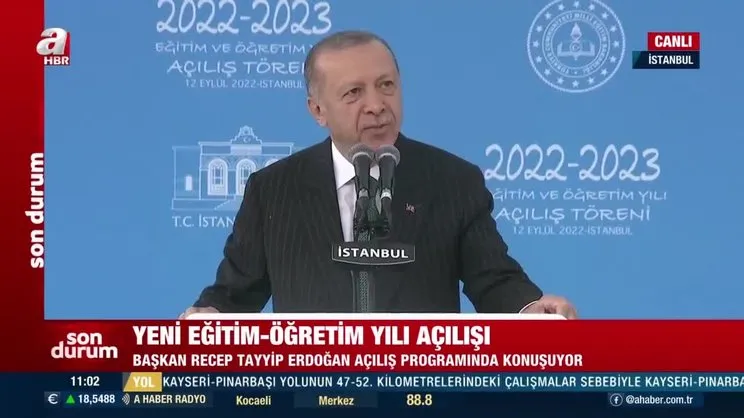Başkan Erdoğan ilk ders zilini çaldı | Video