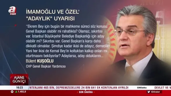 CHP Başkan Yardımcısı Bülent Kuşoğlu’ndan İmamoğlu ve Özel'e gözdağı | Video