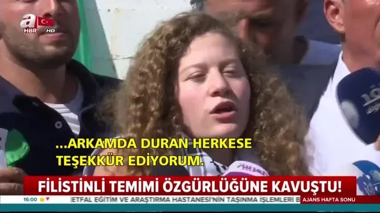 Serbest bırakılan Filistin direnişinin sembolü Ahed et-Temimi'den ilk açıklama