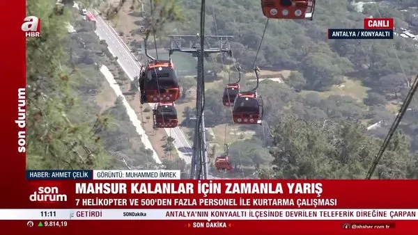 Antalya’da teleferik faciası! Ekipler seferber oldu: Canlı yayında kurtarma operasyonu | Video