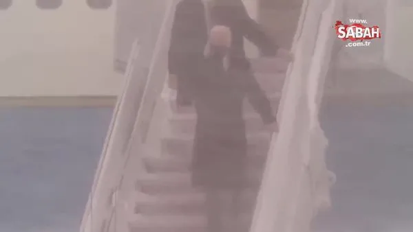 Joe Biden şiddetli kar fırtınası nedeniyle uçakta mahsur kaldı | Video