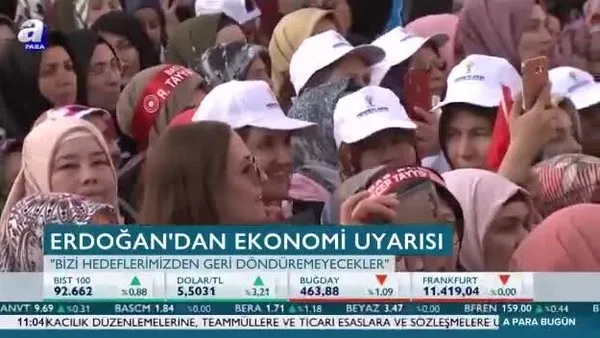Başkan Erdoğan'dan ekonomi uyarısı