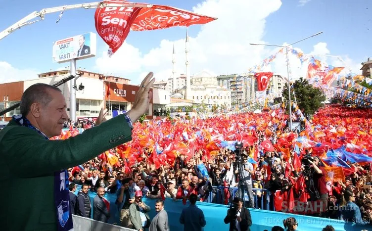 Cumhurbaşkanı Erdoğan, Erzurum'da böyle karşılandı