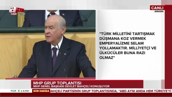 MHP Lideri Bahçeli partisinin grup toplantısında konuştu