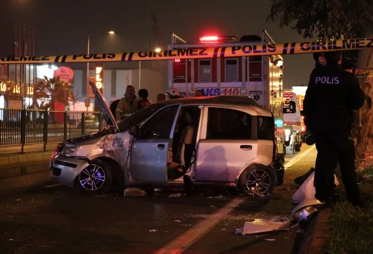 Elektrik direğine çarpan araçta 1 kişi öldü, 2 kişi yaralandı