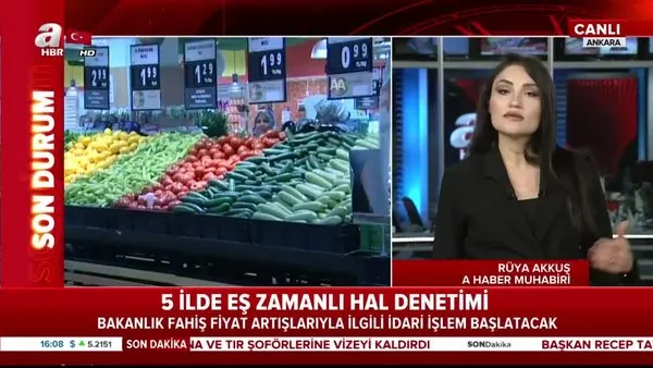 Ticaret Bakanlığından 5 ilde eş zamanlı 'Hal' denetimi