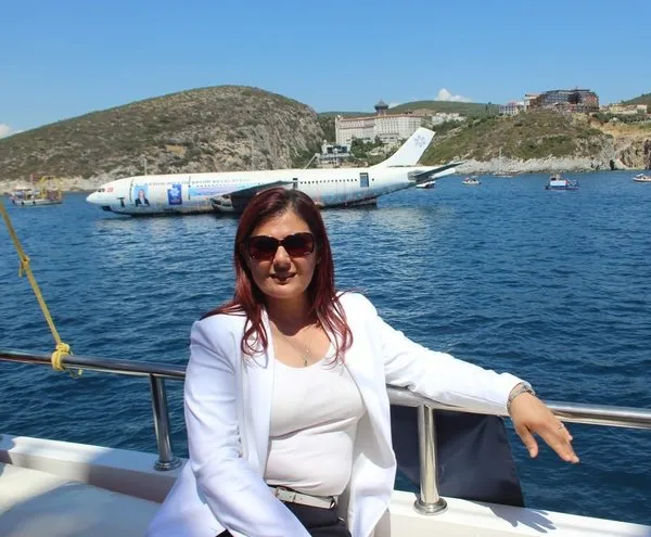 Kuşadası sahilinde ilginç görüntü