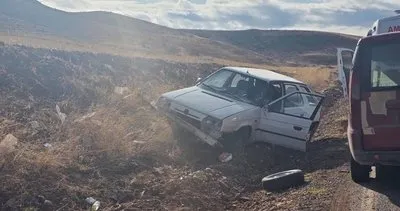 Direksiyon hâkimiyetini kaybeden sürücü şarampole uçtu: 2 yaralı #kirikkale