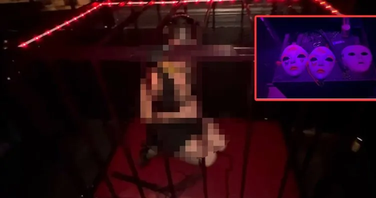 İstanbul’daki gece kulübende şok görüntüler: Kafese koyup kırbaçladılar!