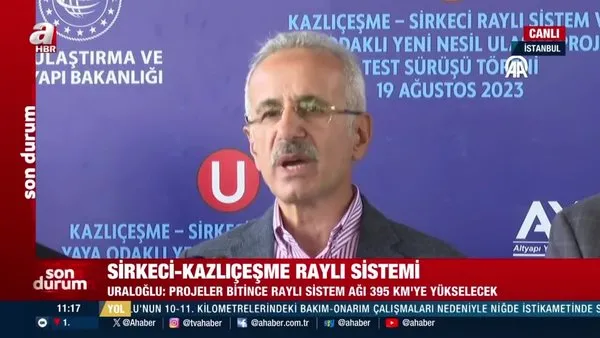 Bakan Uraloğlu Sirkeci-Kazlıçeşme raylı sistemler projesi hakkında konuştu | Video