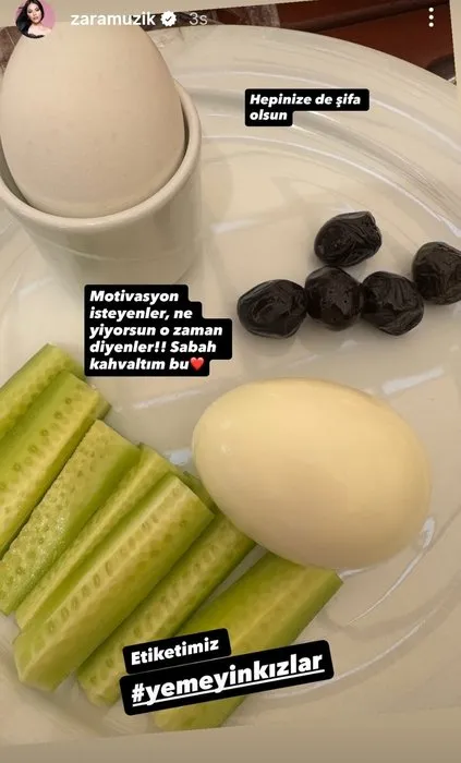 Türkücü Zara 16 kilo vermişti! Kahvaltısını paylaştı: Yemeyin kızlar