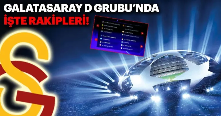 Galatasaray’ın UEFA Şampiyonlar Ligi’ndeki rakipleri belli oldu