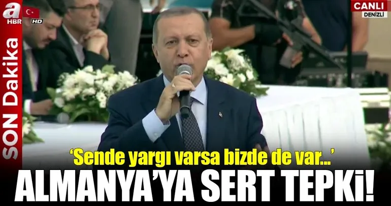 Cumhurbaşkanı Erdoğan’dan Almanya’ya sert tepki!