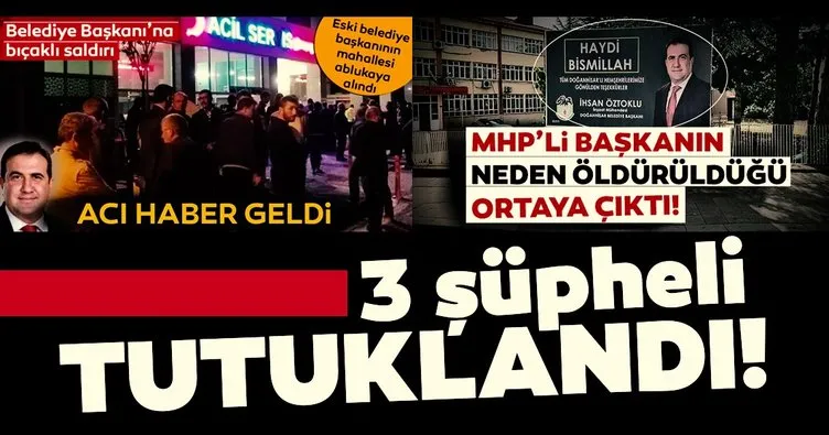 Konya'da MHP'li belediye başkanını öldüren 3 şüpheli tutuklandı