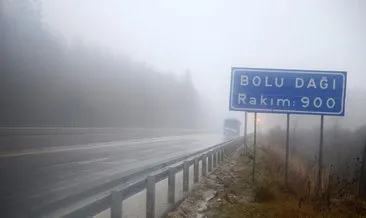 Bolu Dağı’nda sis ve sağanak etkili oldu