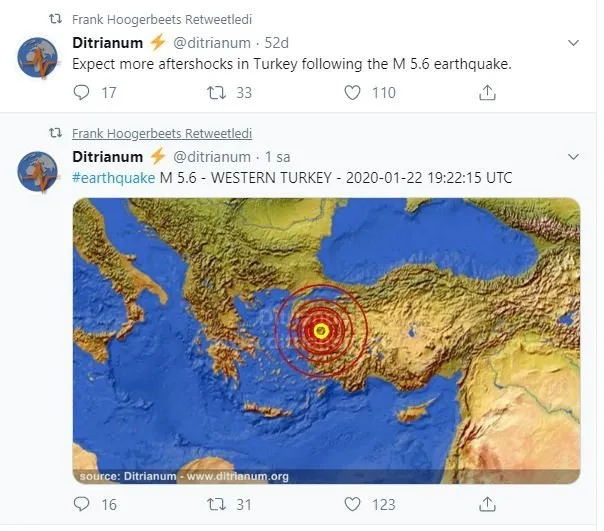 Deprem uzmanı Frank Hoogerbeets’ten Manisa ve Ankara depremi sonrası son dakika açıklaması geldi! ‘5.6’lık depremin ardından…’