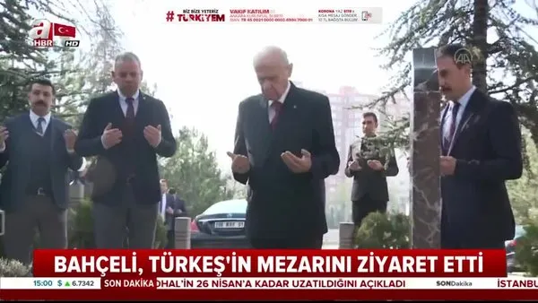 MHP Lideri Devlet Bahçeli, Alparslan Türkeş'in kabrini ziyaret ederek dua etti | Video