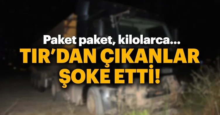 Antalya’da durdurulan TIR’dan kilolarca uyuşturucu çıktı!