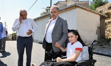 Cam kemik hastası Hediye Nur’a başkandan asfalt hediyesi #kayseri