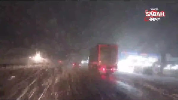 Karadeniz'i İstanbul'a bağlayan yolda kar yağışı etkili oluyor