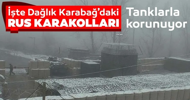 Rusya, Dağlık Karabağ'da kurulan karakolların görüntülerini paylaştı