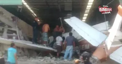 Meksika’da küçük uçak süpermarketin üzerine düştü: 3 ölü, 5 yaralı | Video