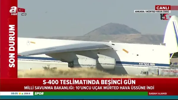S-400 sevkiyatı kapsamında 10'uncu uçak Mürted'e indi