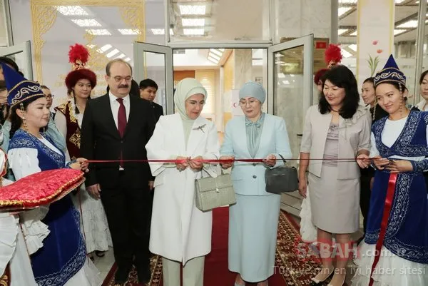 Emine Erdoğan Bişkek'te açılış yaptı