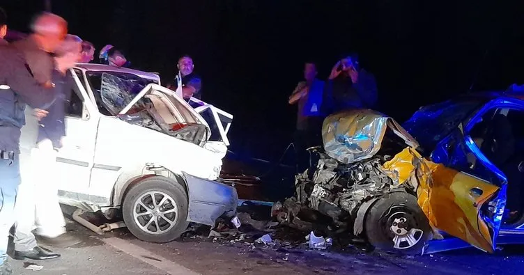 İki otomobil çarpıştı: 1 ölü, 3 yaralı