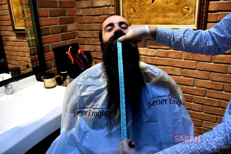 10 yılda 42 santimetre uzayan sakalını 10 bin liraya satıyor