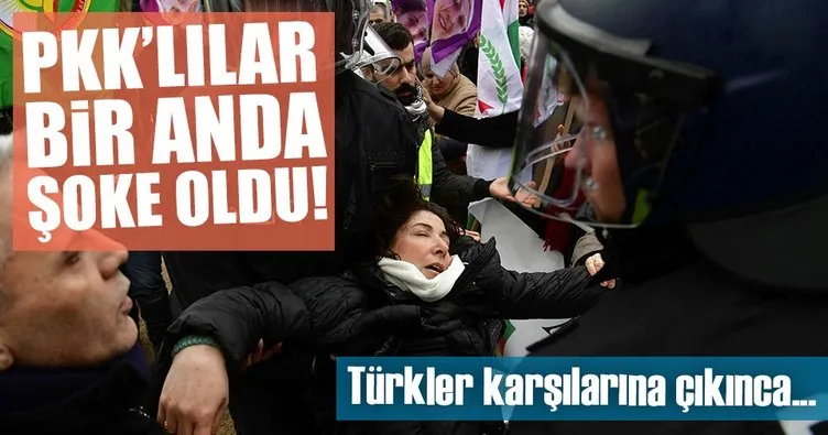 Berlin'de PYD/PKK yandaşlarına polis müdahalesi