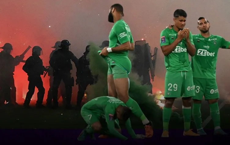 Son dakika haberleri: Fransa’da Saint-Etienne küme düştü! Taraftarlar futbolcuları yakmaya kalkıştı